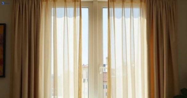 Dull dusty drapes in norlane-vic before professional cleaning